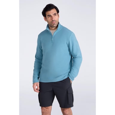 Mountain Warehouse - "Camber II" Fleece-Oberteil mit halbem Reißverschluss für Herren (Leuchtendes Blau)