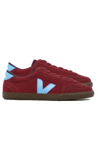 VEJA VOLLEY SUEDE TRAINER GRENAT/AQUA/EAGLE