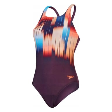 Speedo - "Digi Placement Medalist" Badeanzug für Damen (Violett/Orange)