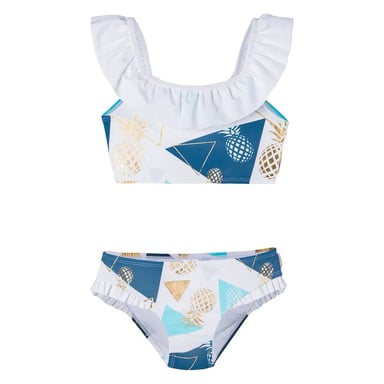 Aquawave - "Charlotte" Zweiteiliger Badeanzug für Mädchen (Weiß/Blau)
