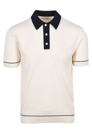 GANT COTTON MODAL KNITTED POLO CREAM
