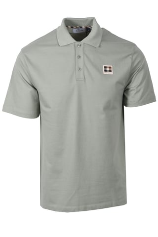 AQUASCUTUM CHECK POLO SHIRT SALVIA