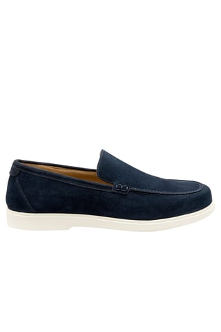 LOAKE TUSCANY SUEDE CASUAL SHOE NAVY SUEDE
