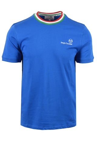 SERGIO TACCHINI RAINER FC T-SHIRT STRING BLUE/FERN GREEN/ADRENALINE RED