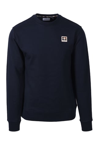 AQUASCUTUM BADGE CREWNECK SWEATSHIRT NAVY