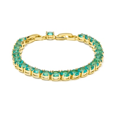 Luxenter Armband mit grünem Paraiba-Hydrothermalquarz, 18 Karat Gelbgold-Finish – Dragki