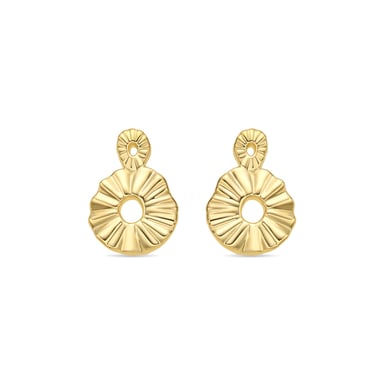 Luxenter Ohrringe mit 18-karätiger Gelbgold-Finish – Akdro