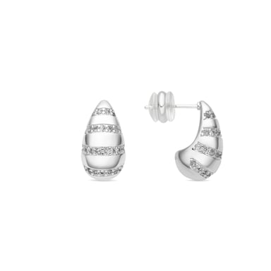 Luxenter Ohrringe mit Silber-Finish und Zirkonia – Imaspa