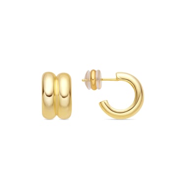 Luxenter Ohrringe mit 18 Karat Gelbgold-Finish – Tudfu