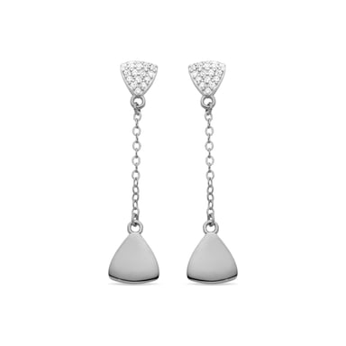 Luxenter Ohrringe aus 925er Sterlingsilber mit Zirkonia, rhodiniert – Syso
