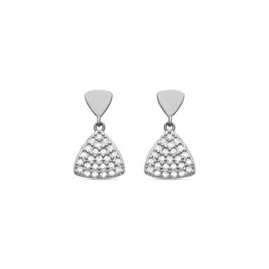 Luxenter Ohrringe aus 925er Sterlingsilber mit funkelnden Zirkonia-Steinen und Rhodiumbeschichtung – Dyom