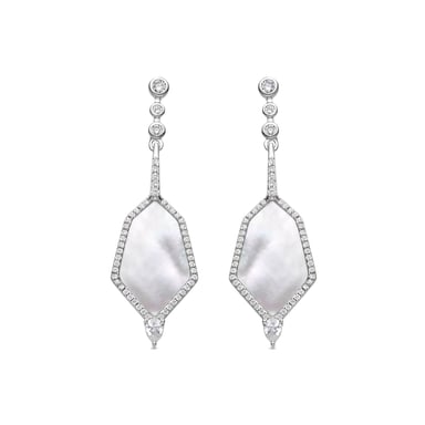 Luxenter Ohrringe aus 925er Sterlingsilber und Zirkonia mit Rhodium-Finish – Faios