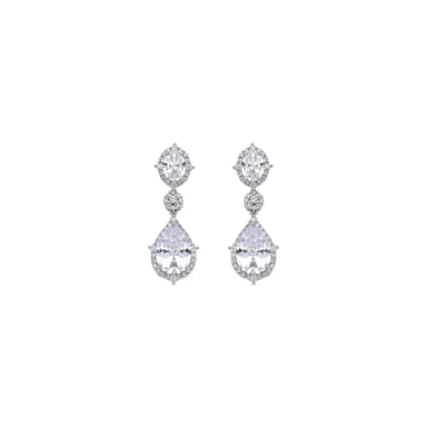Luxenter Ohrringe aus versilbertem Silber mit Brillanz-Zirkonia – Nidros