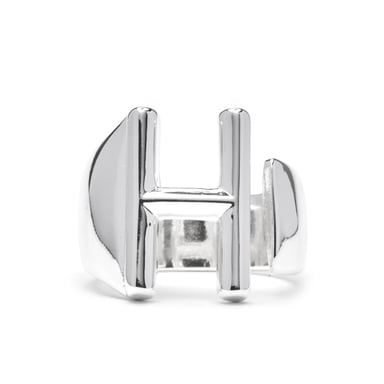 Luxenter Ring mit Silber-Finish – Alphabet