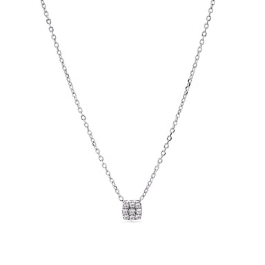Luxenter Halskette aus 925er Sterlingsilber mit Zirkonia, rhodiniert – Niea