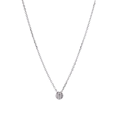 Luxenter Halskette aus 925er Sterlingsilber mit Zirkonia, rhodiniert – Micmir