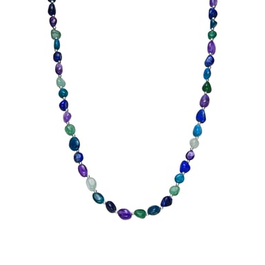 Luxenter Halskette aus Silber mit natürlichem Amethyst – Umavi