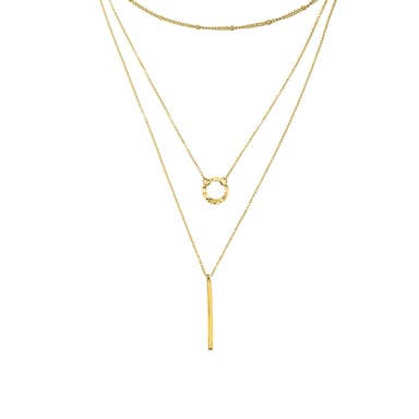 Luxenter Halskette mit 18 Karat Gelbgold-Finish – Rewary