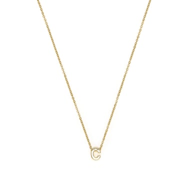 Luxenter Halskette mit 18-karätiger Gelbgold-Finish – Alphabet