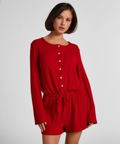 Hunkemöller Combinaison de pyjama courte en jersey côtelé