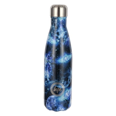 Thermowasserflasche Multi Mondmotiv | Blaue Edelstahl Auslaufsichere Flasche