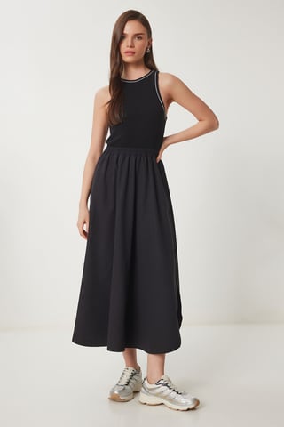 Ärmelloses A-Linien-Maxikleid