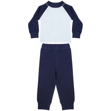Larkwood - Schlafanzug für Kinder, Langärmlig (Marine/Weiß)
