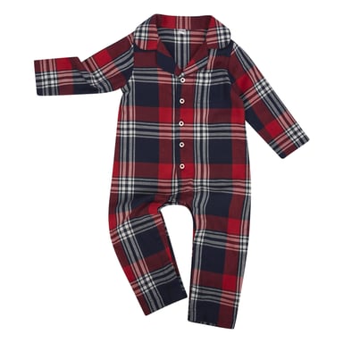 Larkwood - All-in-One Nachtwäsche für Baby (Rot/Marineblau)