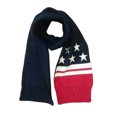 Tommy Hilfiger - Schal für Kinder, Jerseyware (Rot/Weiß/Dunkles Marineblau)