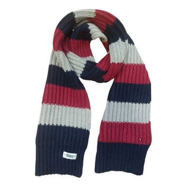 Tommy Hilfiger - Schal für Kinder (Dunkles Marineblau/Grau/Rotwein)
