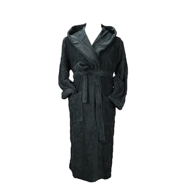 ARTG - "Robezz" Morgenmantel für Herren/Damen Unisex, Baumwolle aus biologischem Anbau (Schwarz)