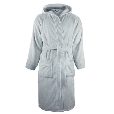 The One Towelling - Morgenmantel für Herren/Damen Unisex, mit Kapuze (Silbergrau)
