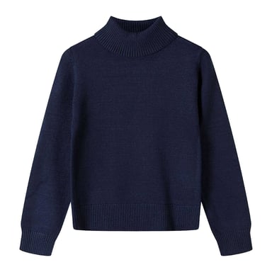 Minoti - Pullover für Mädchen, Rollkragen, Weich (Blau)