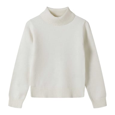 Minoti - Pullover für Mädchen, Rollkragen, Weich (Weiß)