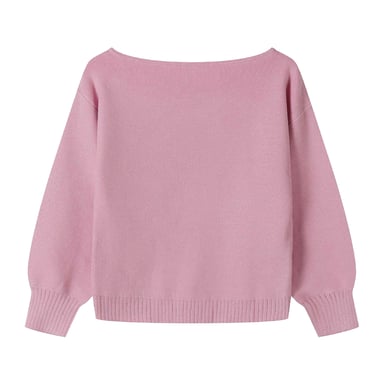 Minoti - Pullover für Mädchen, U-Boot-Ausschnitt , Jerseyware (Pink)