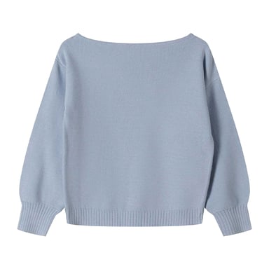 Minoti - Pullover für Mädchen, U-Boot-Ausschnitt , Jerseyware (Blau)