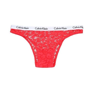 Calvin Klein - Thong für Damen, Spitze (Rot)