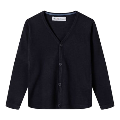 Minoti - Strickjacke für Jungen, Button-Down-Kragen, Feinstrick (Marine)