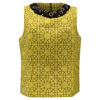 Marni verzierte Bluse aus gelber Wolle