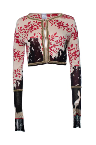 Chanel, Seide- und Kaschmirmantel mit Blumenmuster