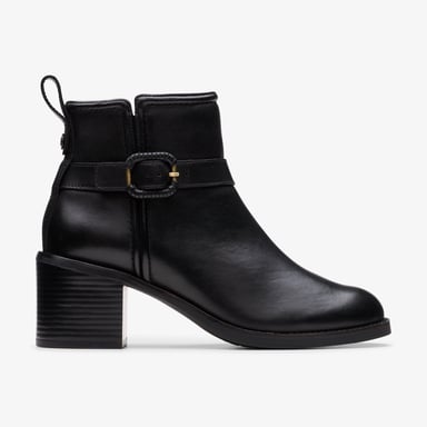 Chamberly Trim Black Leather Stiefel