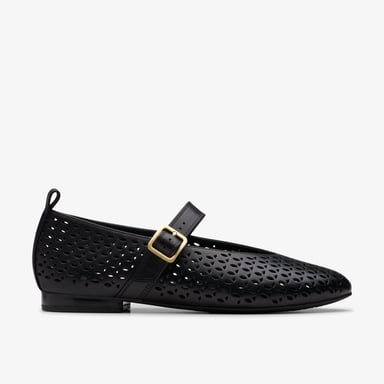 Fawna Jane Black Leather Schuhe