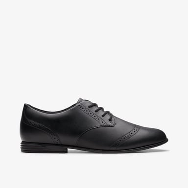 FinjaBrogue Y. Black Leather Schuhe
