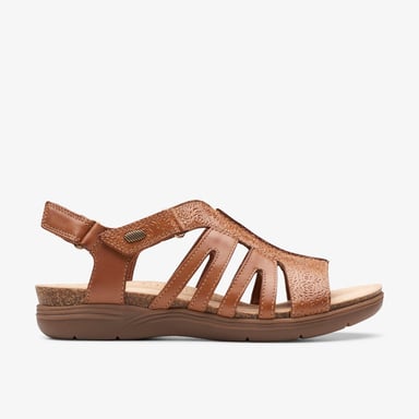 April Belle Tan Leather Sandalen