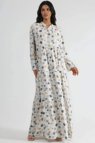 Bequemes Gemustertes Maxikleid