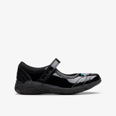 Relda Spark Kid Black Patent Schuhe