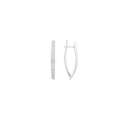 Luxenter Brilliant Rhodium-Finished-Ohrringe aus Metall und Zirkonia-Legierung – Mosiath
