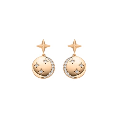 Luxenter Ohrringe mit 18-karätiger Gelbgold-Finish und Zirkonia-Brillanten – Larad