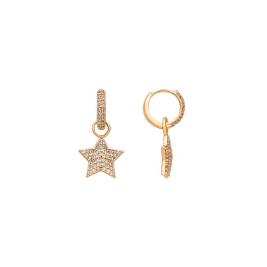 Luxenter Ohrringe mit 18 Karat Gelbgold-Finish und funkelnden Zirkonia-Steinen – Sasti