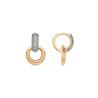 Luxenter Ohrringe mit 18-karätiger Gelbgold-Finish und Zirkonia Brilliant – Eithe